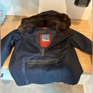 New Authier mink hood pullover jacket